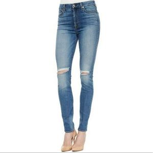 7 For All Mankind The High Waist Skinny Jeans sz 30